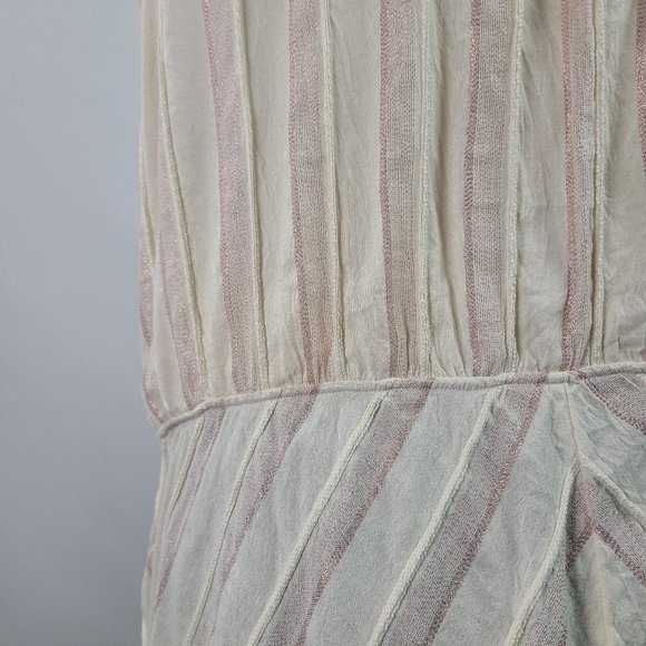 LANE Bryant Cream Pink Cotton Metallic Sleeveless Top Size 28 - Picture 9 of 15